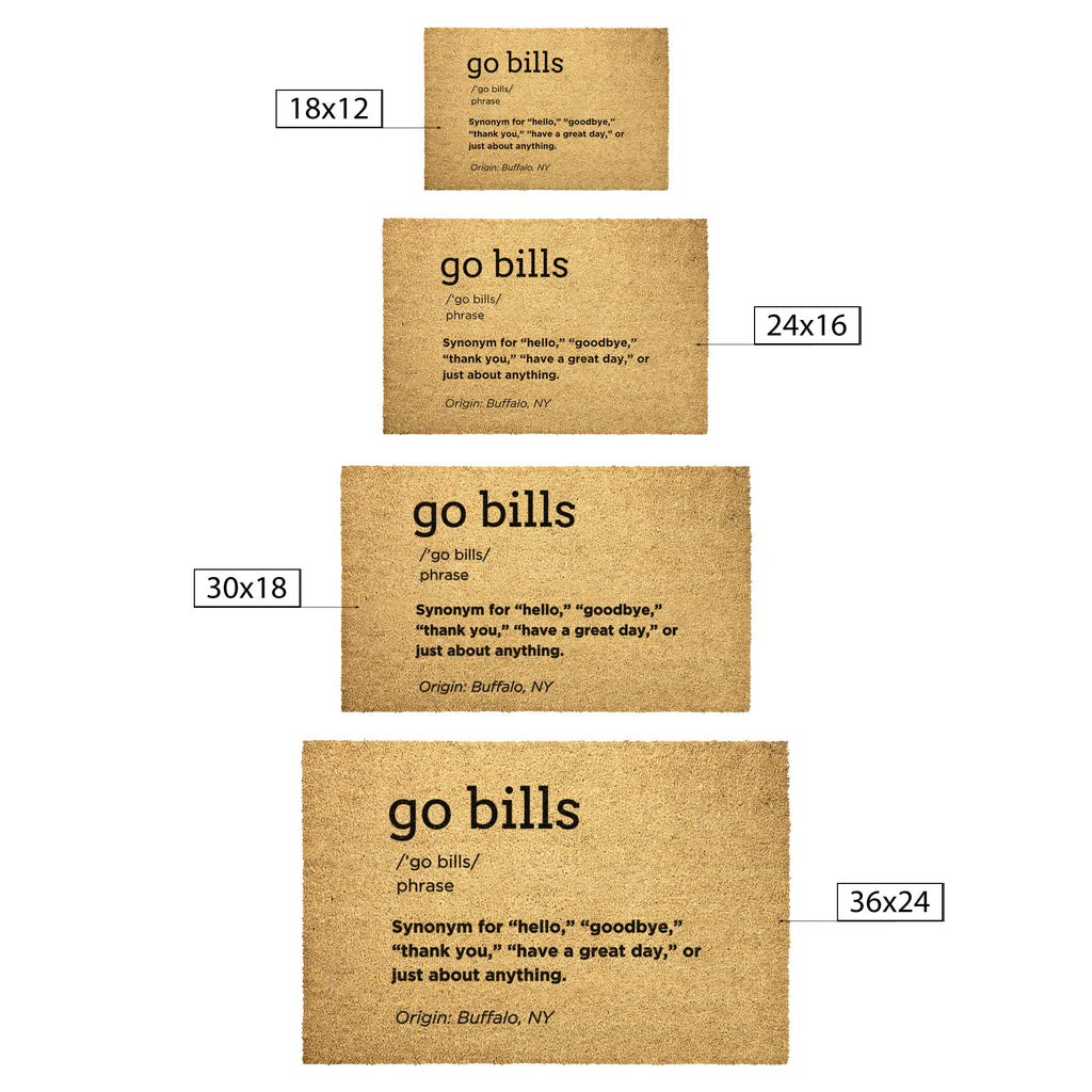 Go Bills Doormat - 36"x24", 30"x18", & 24"x16" | Buffalo Bills, Bills Mafia