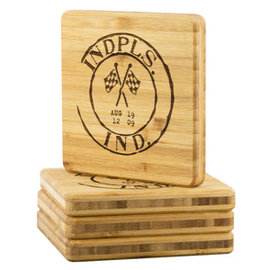 Indy 500 Vintage Stamp Bamboo Coasters (4pc)