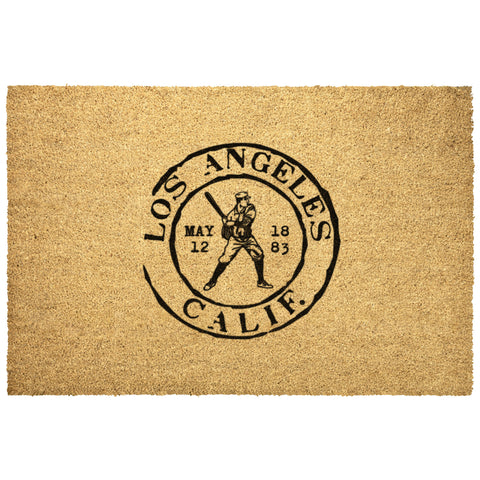 Image of Los Angeles Baseball Vintage Stamp Doormat - 36"x24", 30"x18", 18"x12", & 24"x16"