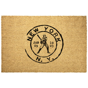 New York Baseball Vintage Stamp Doormat