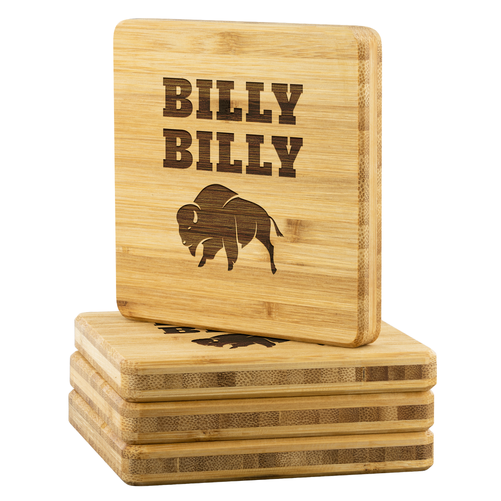 Billy Billy Football Bamboo Coasters - Dilly Dilly, Bills Mafia, Buffalo Bills
