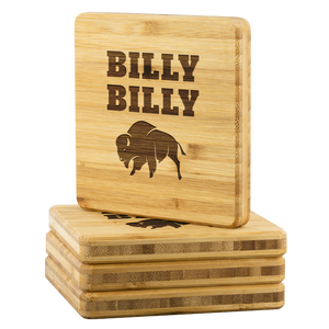 Billy Billy Football Bamboo Coasters - Dilly Dilly, Bills Mafia, Buffalo Bills